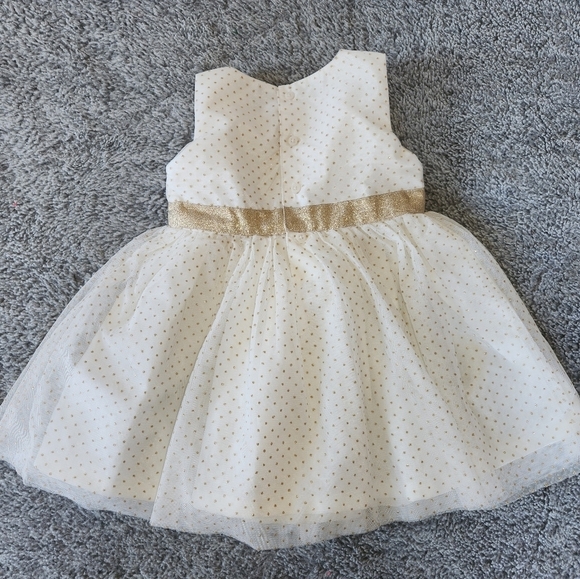 Carter's Special Occasion dress Cream And Gold Baby Girl's Sz 9 Months NWOT - Picture 4 of 7